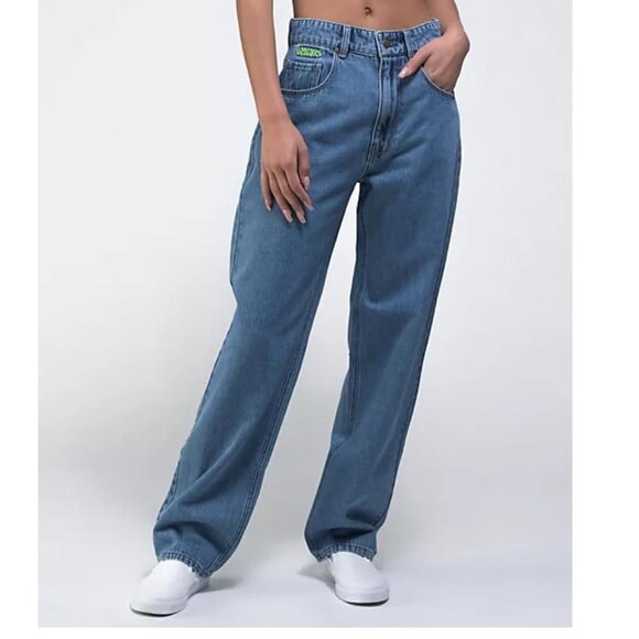 Empyre Tori 90s Medium Wash Denim Skate Jeans Size Small - Picture 6 of 14